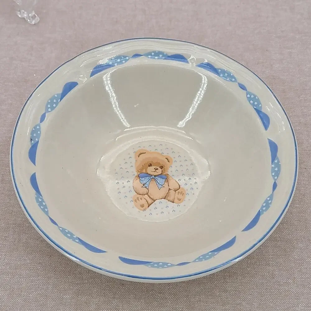 Tienshan Theodore Country Bear Stoneware Dinnerware Set – 5 piece Place Setting